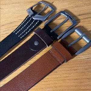 🌺 3/$10 mix & match Lot of 3 Leather Belts - plus size or men’s